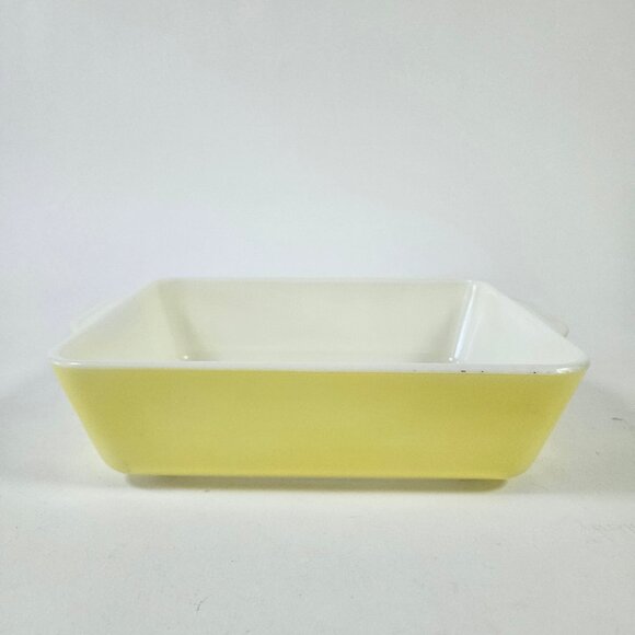 Vintage Pyrex Primary Yellow Baking Casserole Refrigerator Dish 0503 Made In USA - Picture 3 of 10